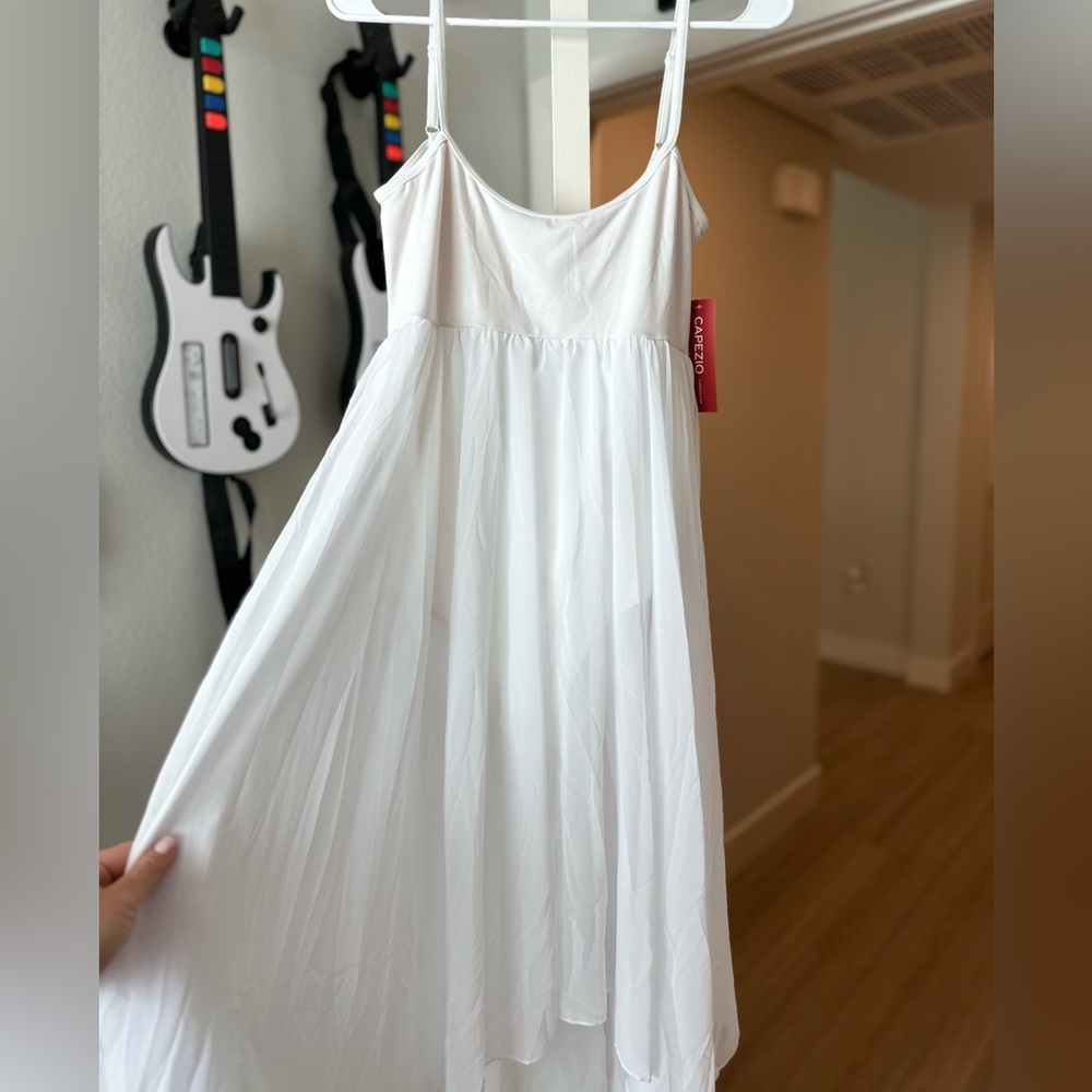 Capezio, White Bodysuit/Leotard Dress, Lyrical, Size L/10 - NEVER WORN, W/TAGS - Picture 2 of 4